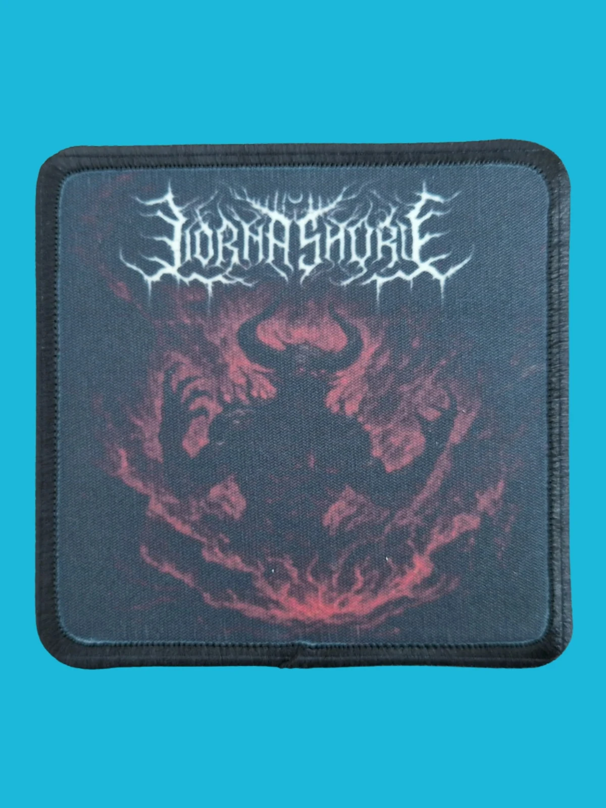 Patch Lorna Shore - Demon Flames - Imprimé - Carré de 7,5 x 7,5 centimètres